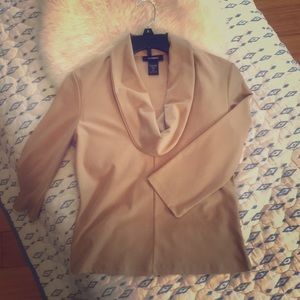 Cowl neck 3/4 sleeve blouse